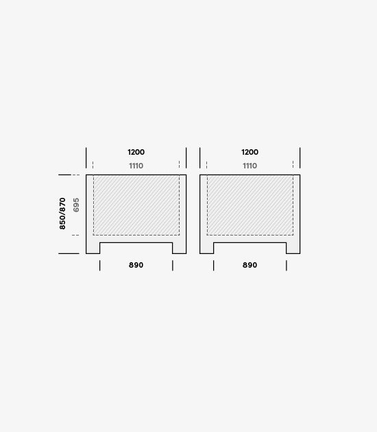 Contenitore Industrialbox modello 1285C - Dim. 1200x1200x850 mm