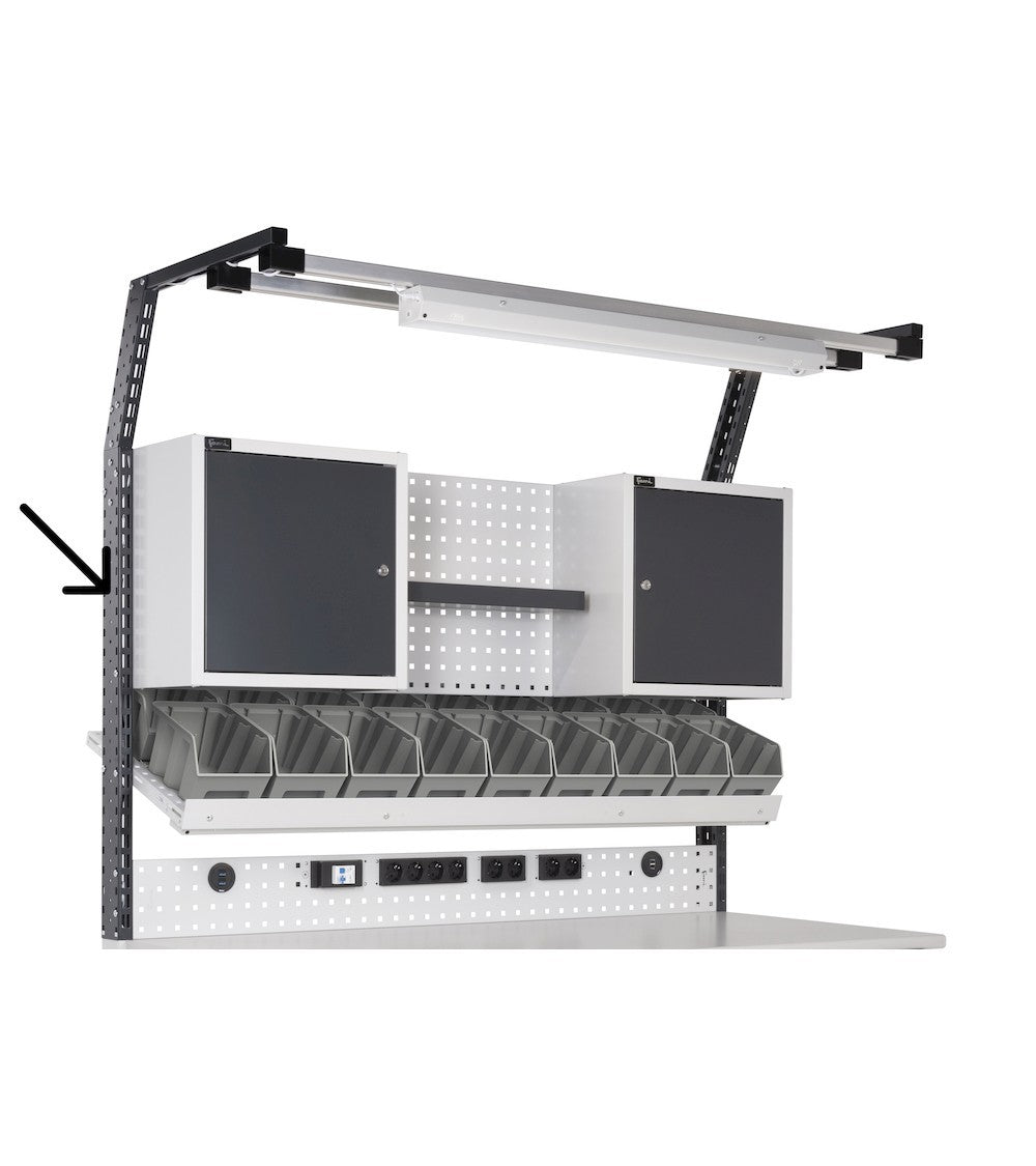 Kit of 2 uprights, height 634 mm