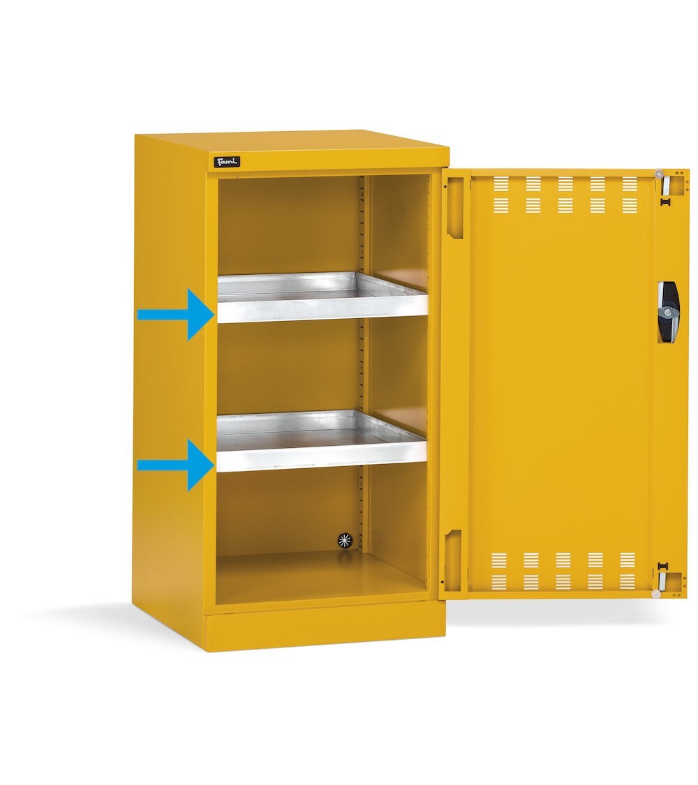 Kit 2 internal watertight tanks for collecting liquids for perform cabinets capacity L=9 dim. mm. L=484 D= 500 A=42