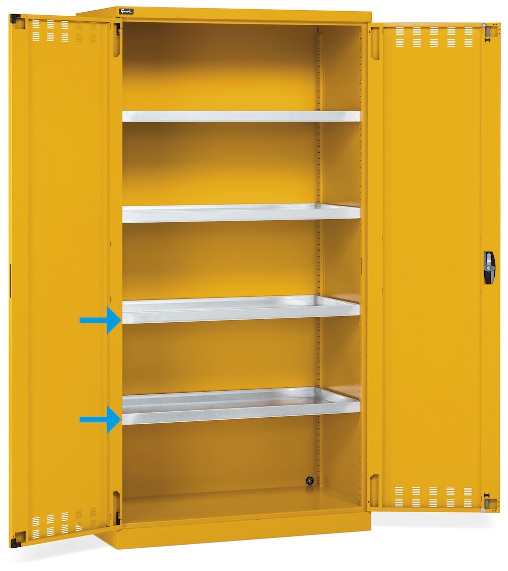 Kit 2 internal watertight tanks for collecting liquids for perform cabinets - capacity Lt=19 - dim. mm L=995 D=500 A=42