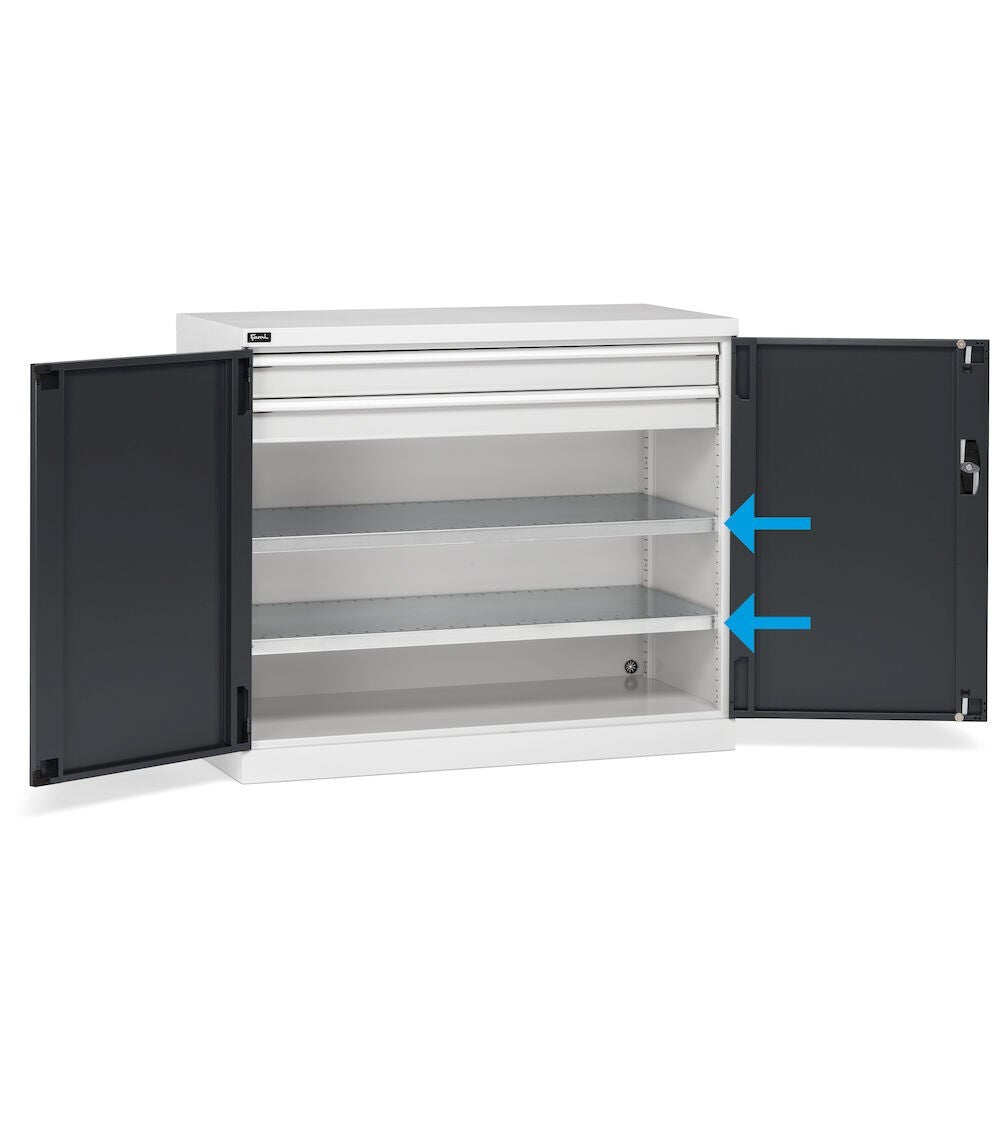 Kit 2 slotted shelves for perfom wardrobes - dim. mm L=1165 D=500 A=35