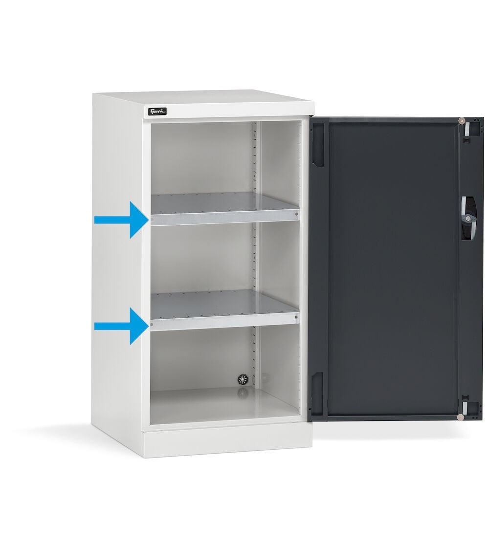 Kit 2 slotted shelves for perform wardrobes - dim. mm L=484 D=500 A=35