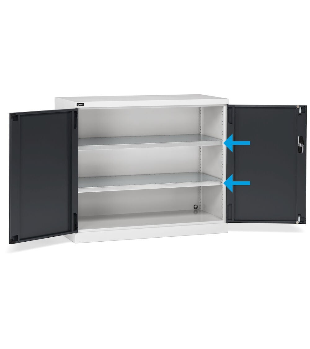 Kit 2 slotted shelves for performance wardrobes - dim. mm L=995 D=500 A=35