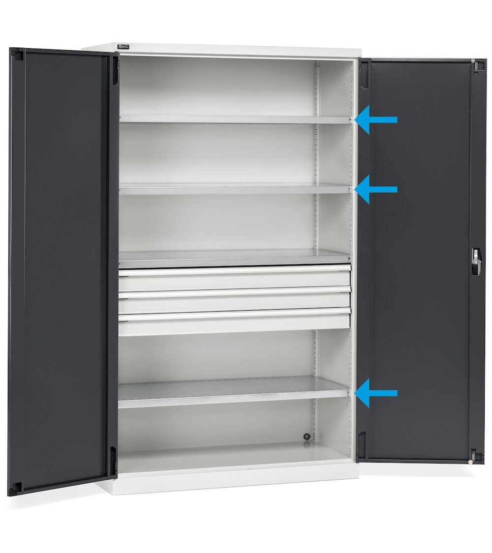 Kit 3 slotted shelves for performance wardrobes - dim. mm L=995 D=500 A=35