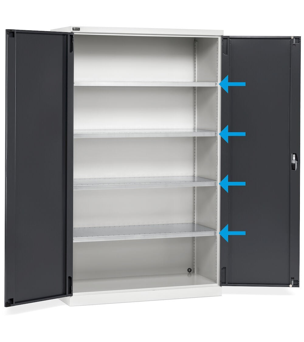 Kit 4 slotted shelves for performance wardrobes - dim. mm L=995 D=500 A=35