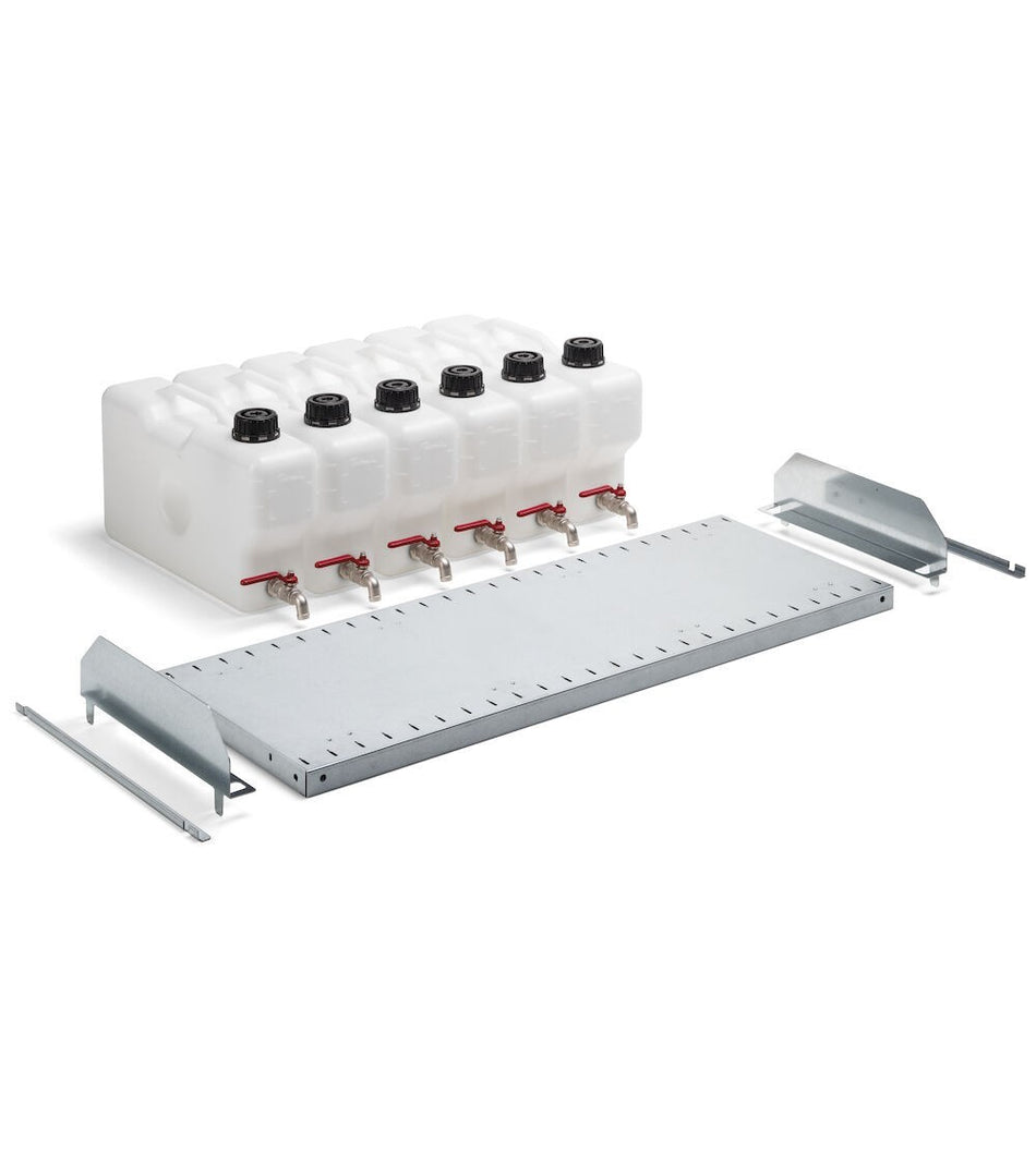 Kit piano fessurato con 2 separatori e 6 taniche per armadi perfom  - dim. mm  L=995 P=495 A=315