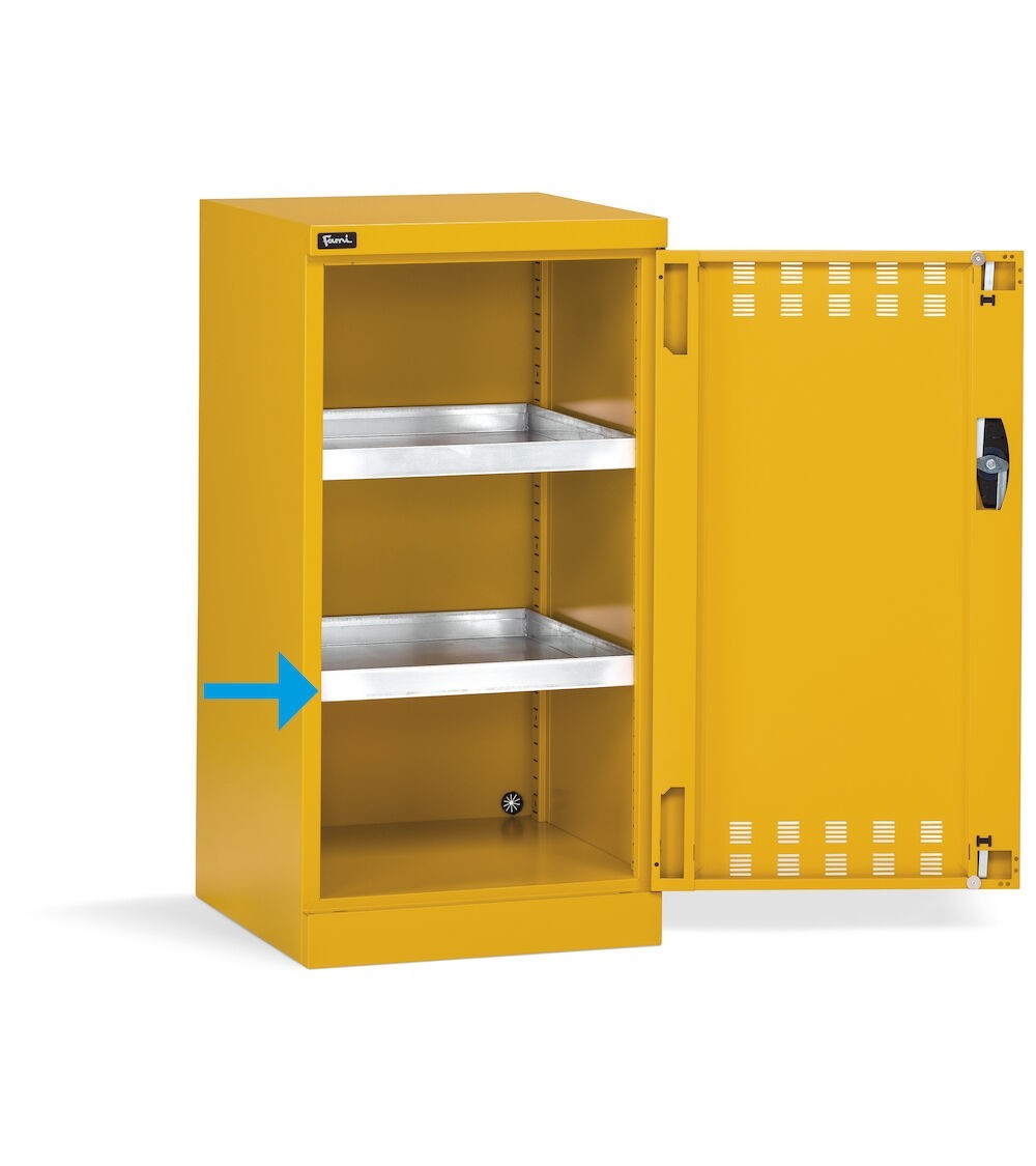 Internal watertight tank for collecting liquids for perform cabinets capacity L=9 dim. mm. L=484 D=500 A= 42