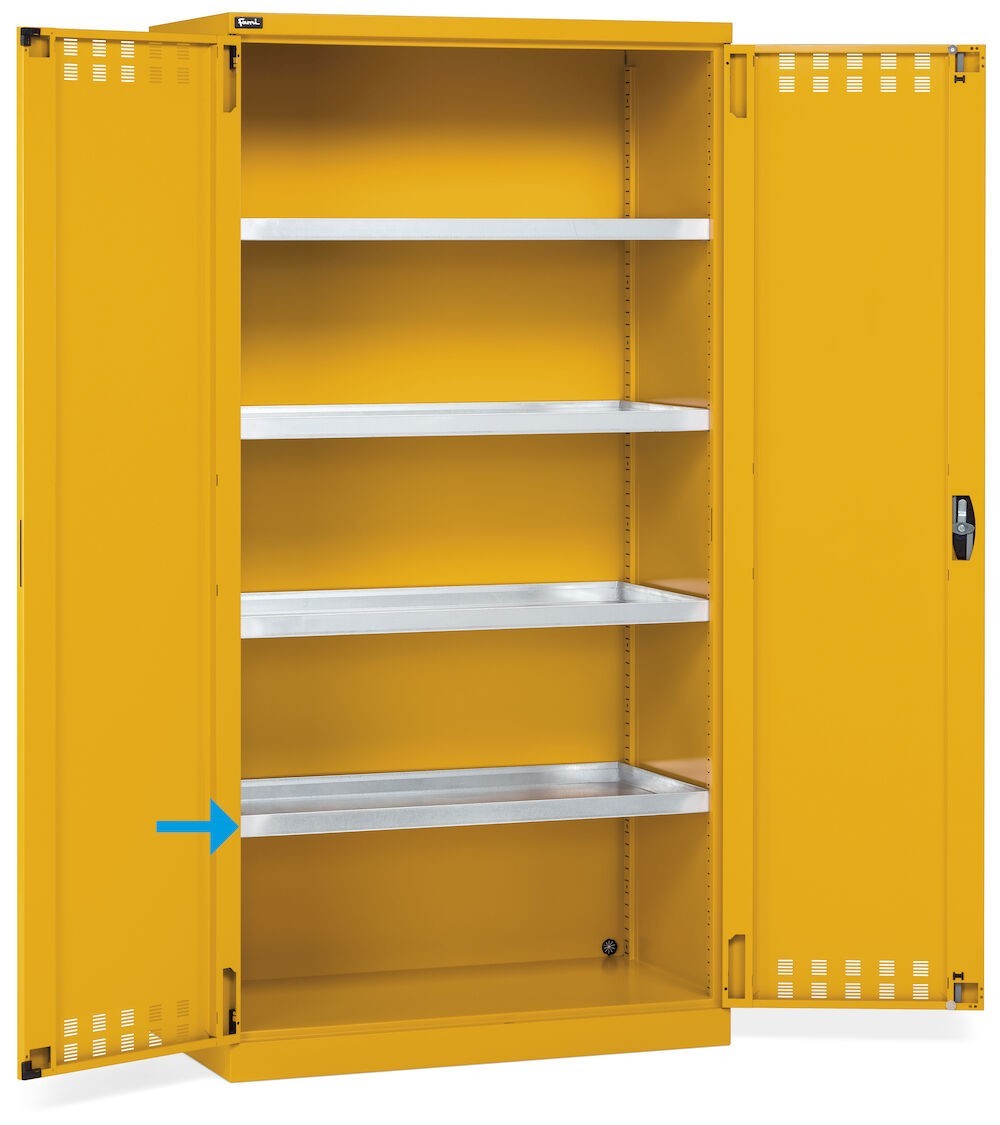 Internal watertight tank for collecting liquids for performance cabinets - capacity Lt=19 - dim. mm L=995 D=500 A=42