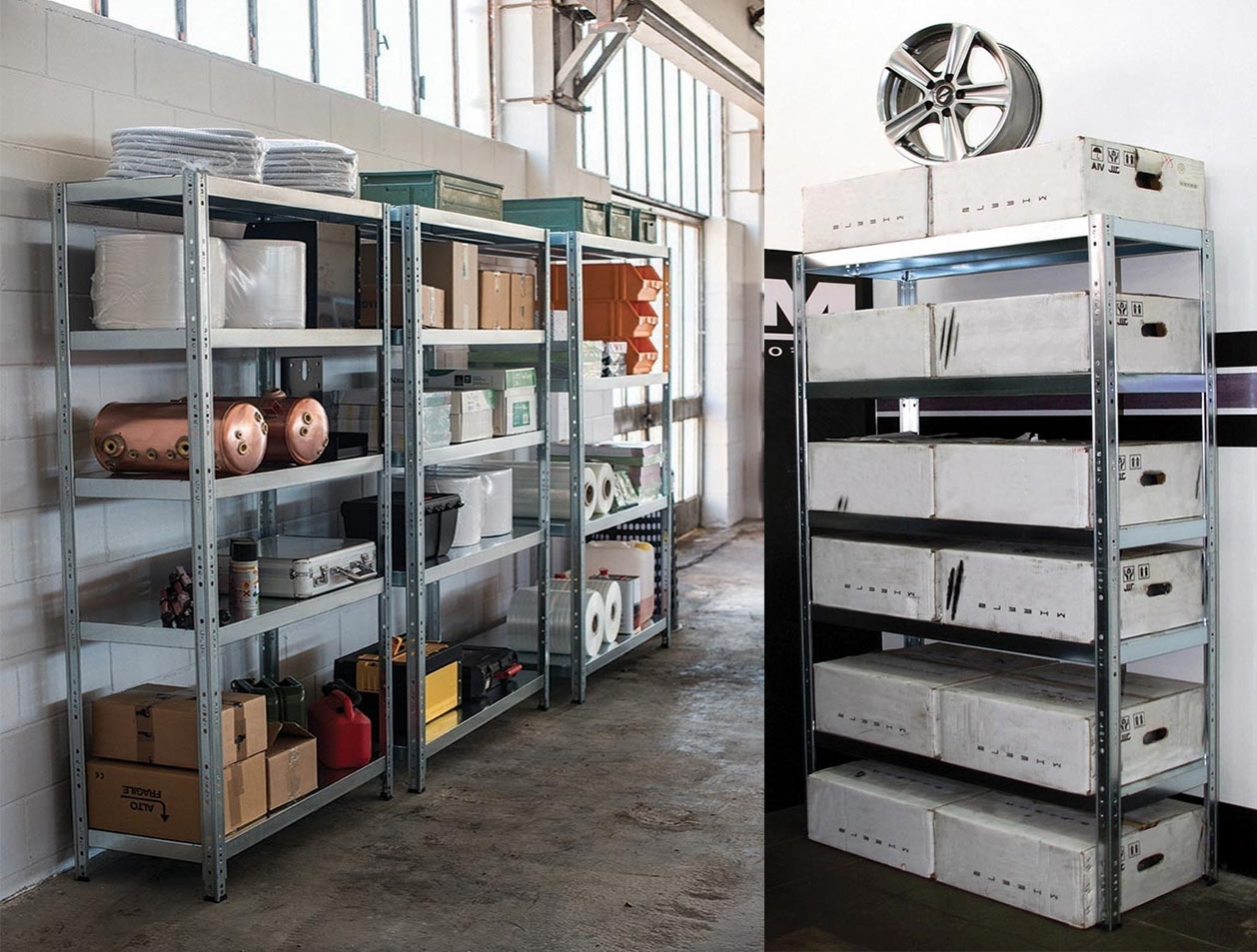 Interlocking metal shelving - MACISTE