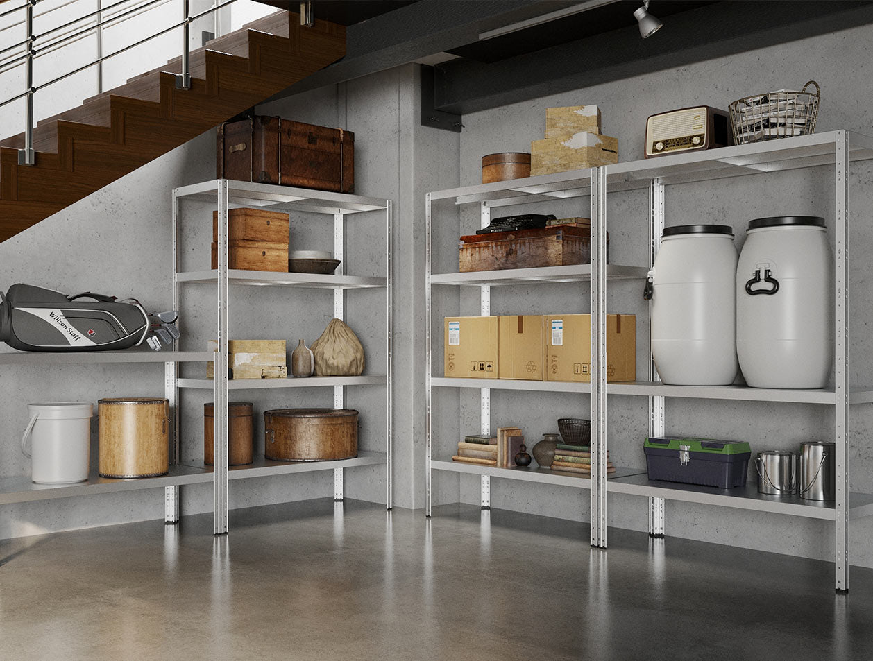 Interlocking metal shelving - MACISTE