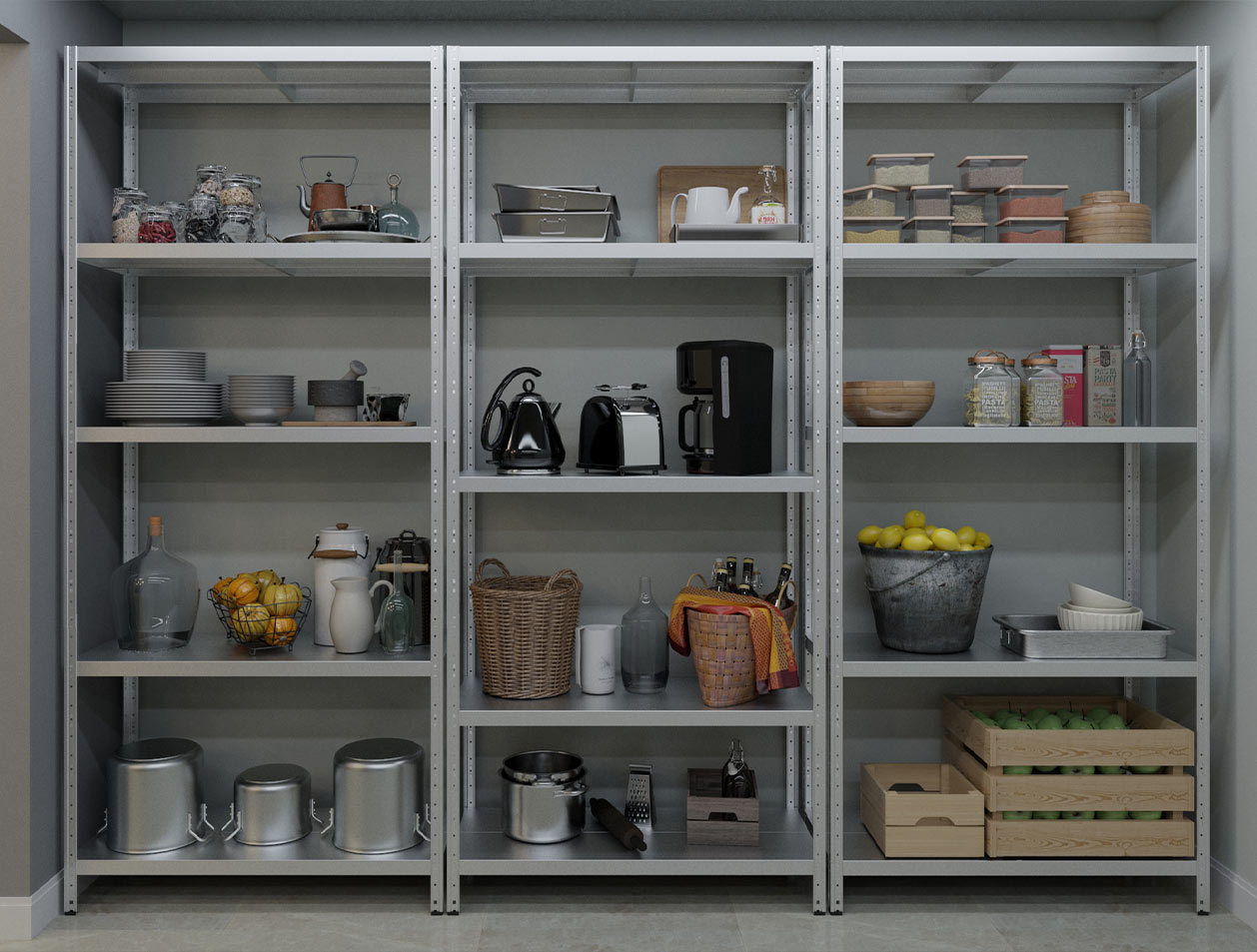 Interlocking metal shelving - MACISTE