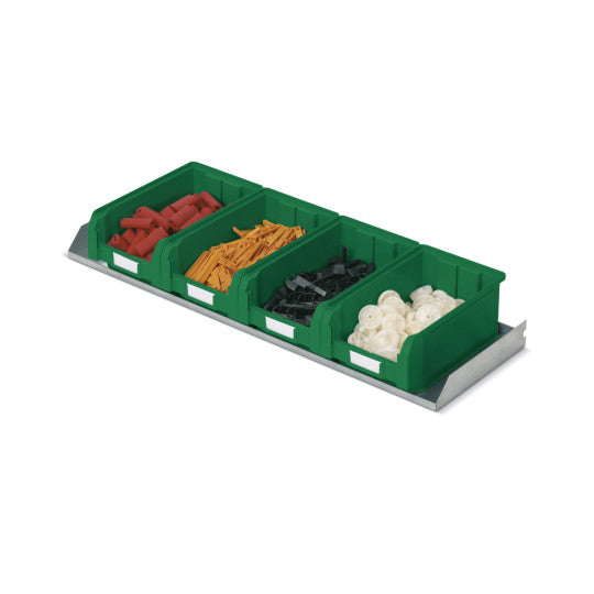 Mensola FOX + 4 Contenitori COMPACT misura 3A2 - Dim. 974x295 mm