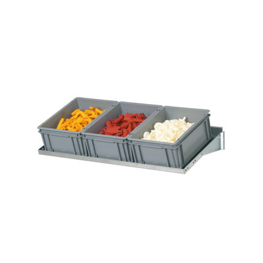 Tiltable FOX shelf + 3 ATHENA 4312A containers - Dim. 955x420 mm