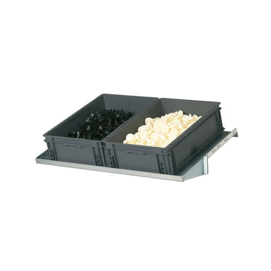 Tiltable FOX shelf + 2 ATHENA 6412A containers - Dim. 955x600 mm