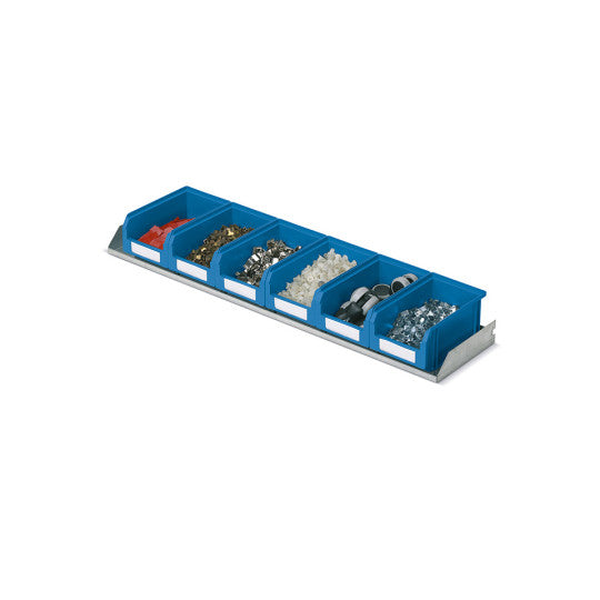 Fixed QUICK shelf with 6 COMPAT containers – Dim. 1023x205 mm