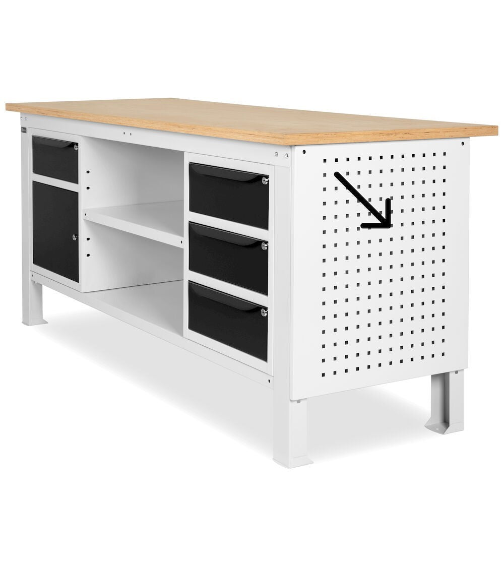 Perforierte Seitenwand für Arbeits- und BR-Bänke