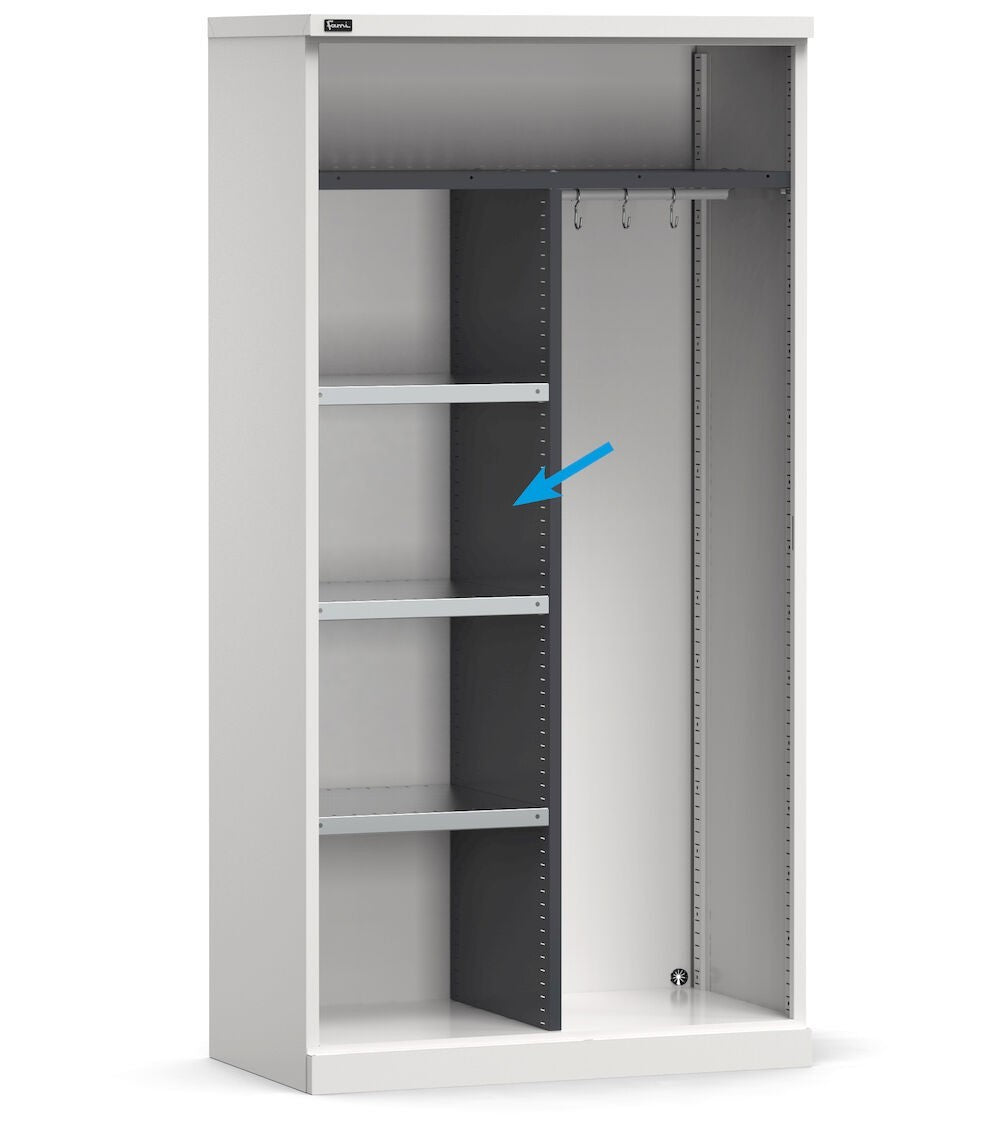 Partition wall for performance wardrobes - dim. mm L=44 D=500 A=1616