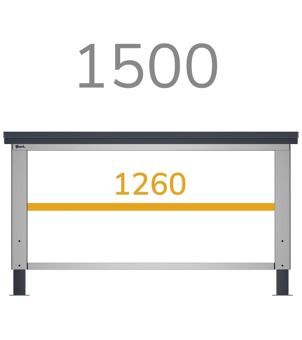 Additional top for Work benches, 1260x600x35 mm