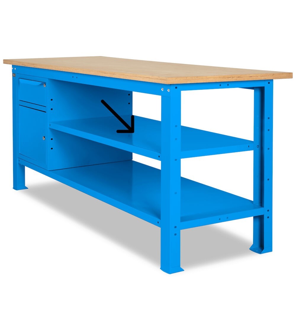 Zusatzplatte für Werkbänke, 1760x600x35 mm