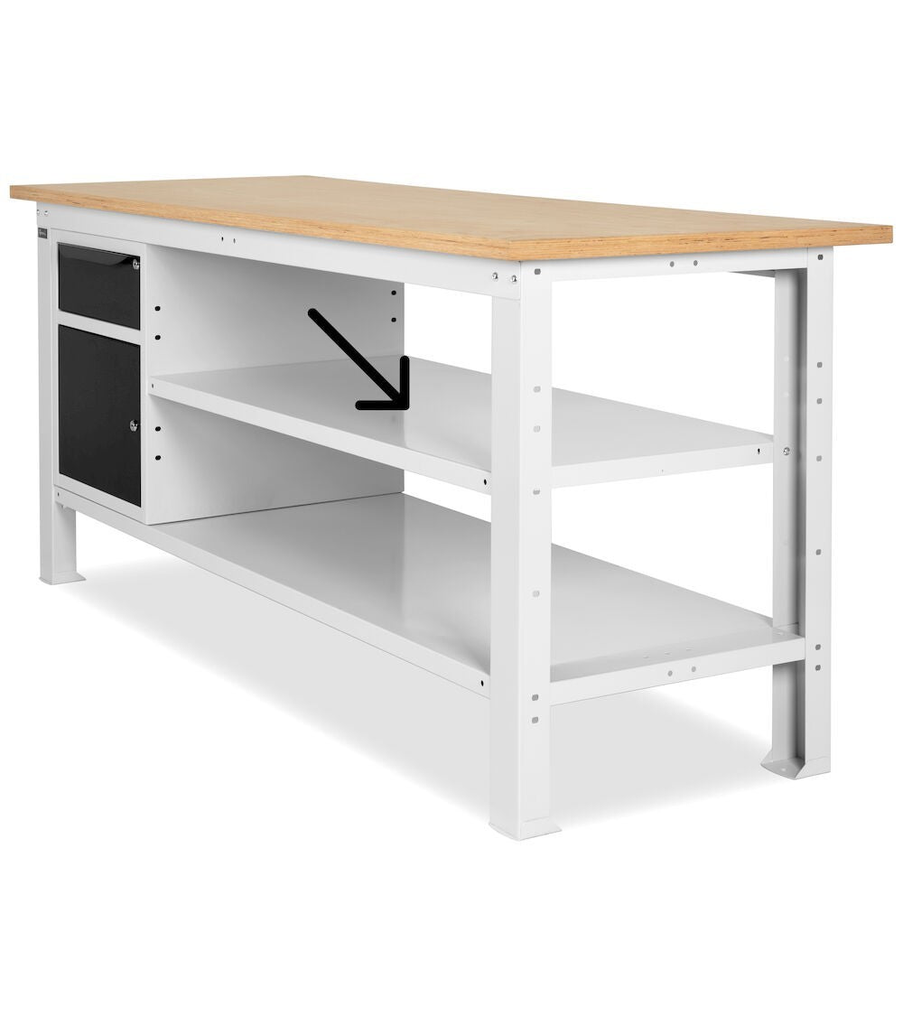 Zusatzplatte für Werkbänke, 1760x600x35 mm