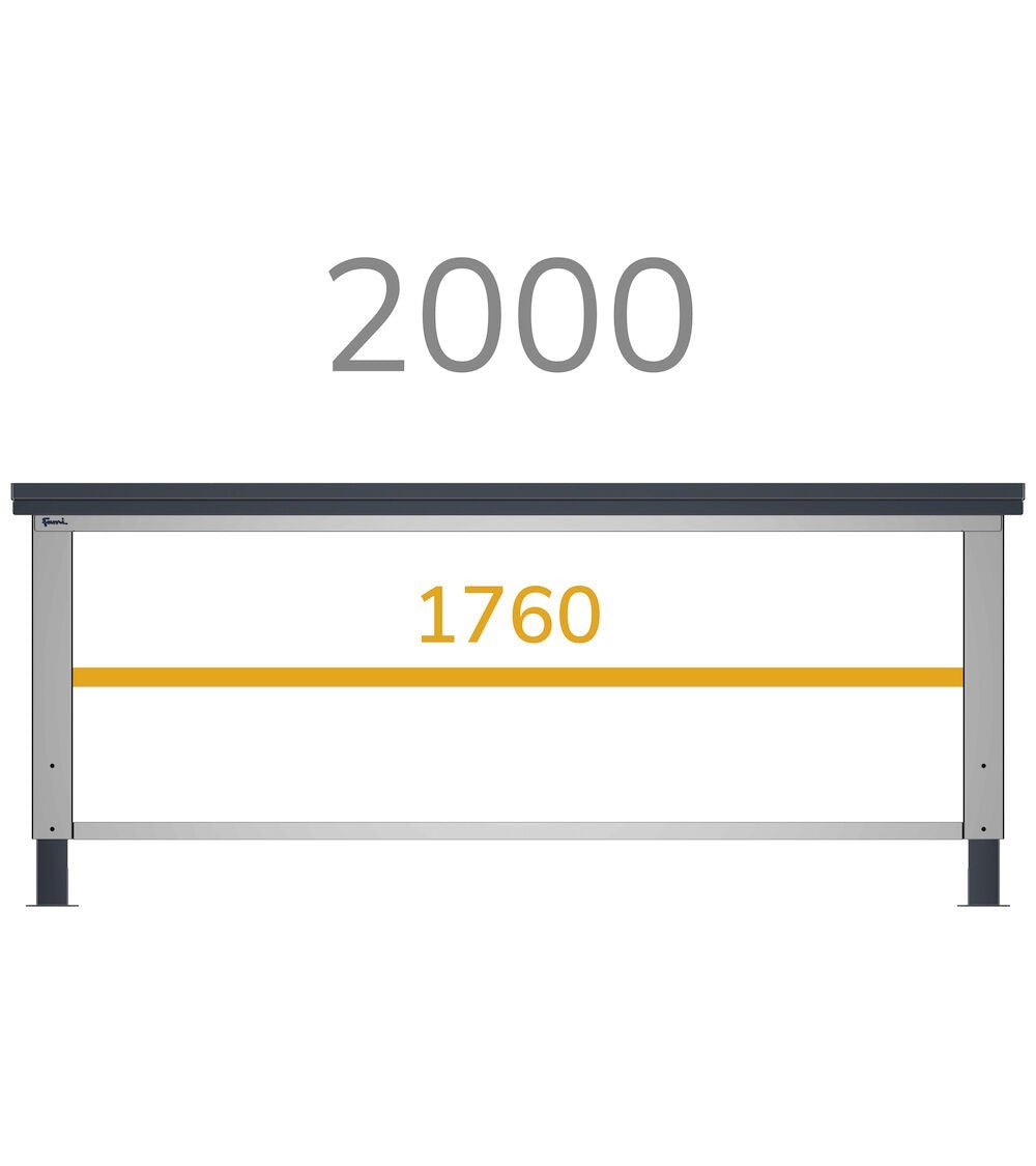 Additional top for Work benches, 1760x600x35 mm