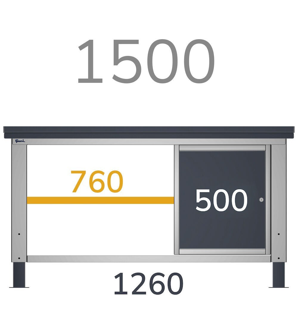 Additional top for Work benches, 760x600x35 mm