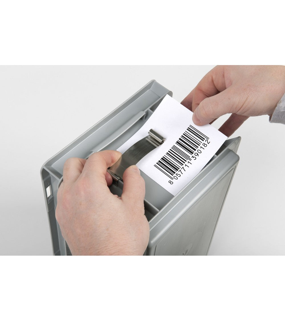 Etikettenhalter für Eurobehälter - Maße mm L=84 T=13 A=20