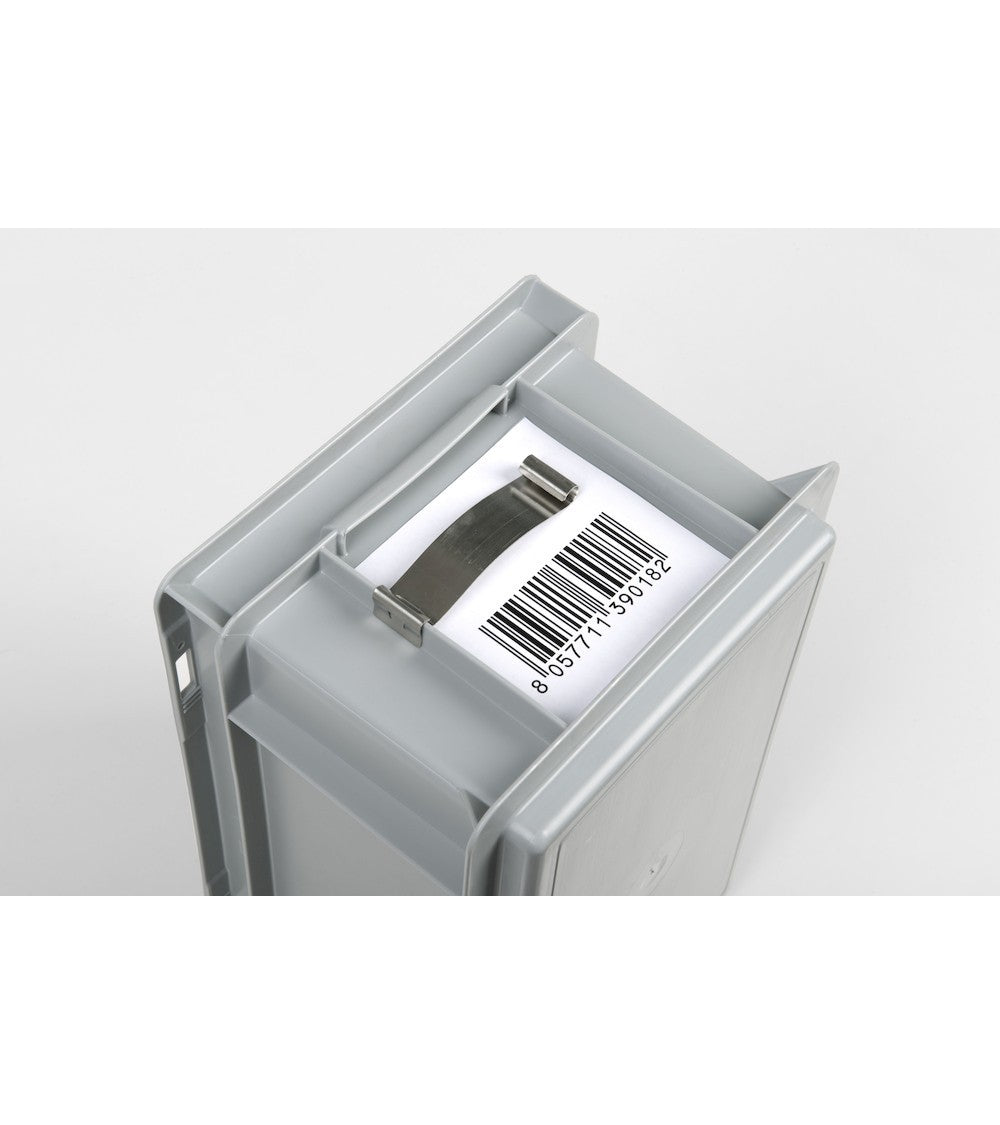 Etikettenhalter für Eurobehälter - Maße mm L=84 T=13 A=20