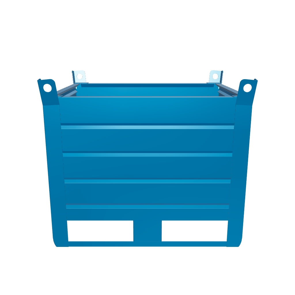 Contenitore in Lamiera portata 1000 kg - Dim. 1000x800x880 mm - RAL 2004