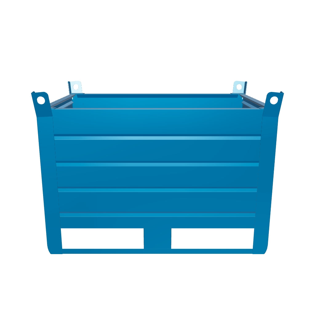 Sheet metal container with a capacity of 1000 kg - Dimensions 1200x1000x886 mm - RAL 6011