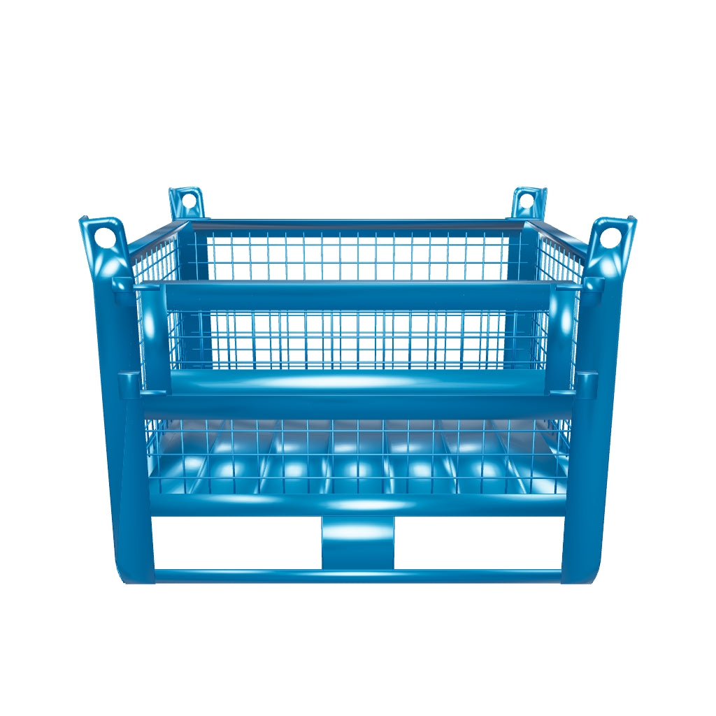 Contenitore in Rete elettrosaldata con Anta Apribile - Portata 1000 kg - Dim. 1000x800x756 mm - RAL 2004