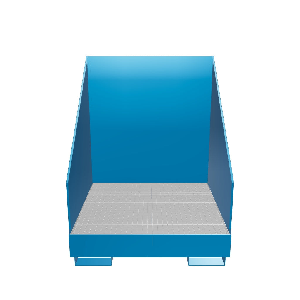 Sammelbehälter mit Spritzschutzwänden für 4 200-Liter-Fässer