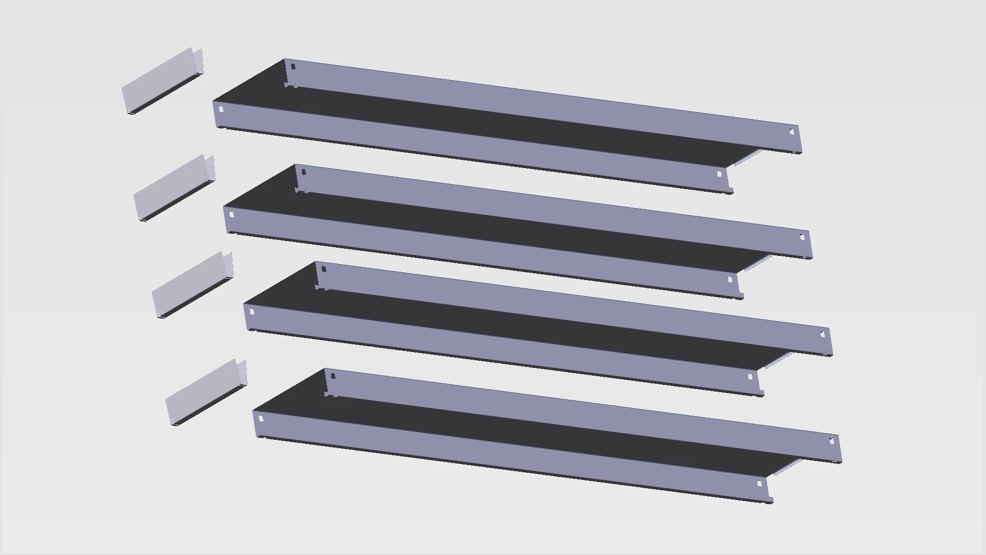 Load video: Interlocking metal shelving - MACISTE