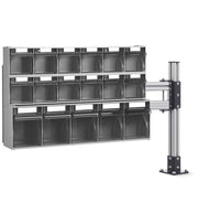 Ausziehbarer Arm mit Sichtbox - Maße mm L=808 T=601 A=668