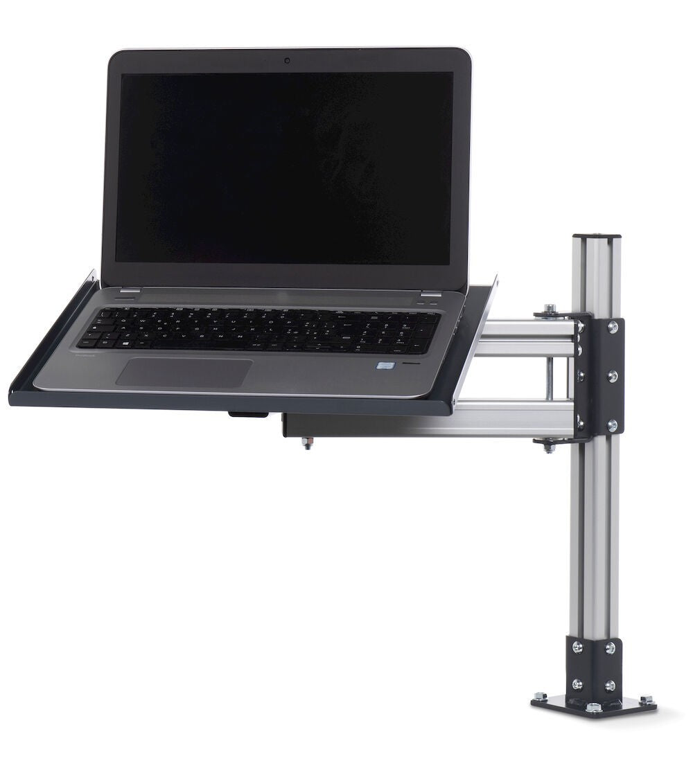 Ausziehbarer Arm mit geneigter Ablage - Maße mm L=745 T=480 A=552