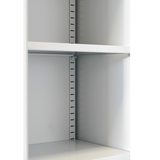 Armadio con porte in lamiera scorrevoli - 4/8 ripiani spostabili con bordi arrotondati