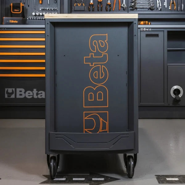 Cassettiera mobile 7 cassetti con piano di lavoro in legno e sistema antiribaltamento, modello lungo - RSC24AXLP/7