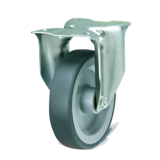 Ruota fissa in gomma antitraccia Ø 125 mm - Serie NEXIT