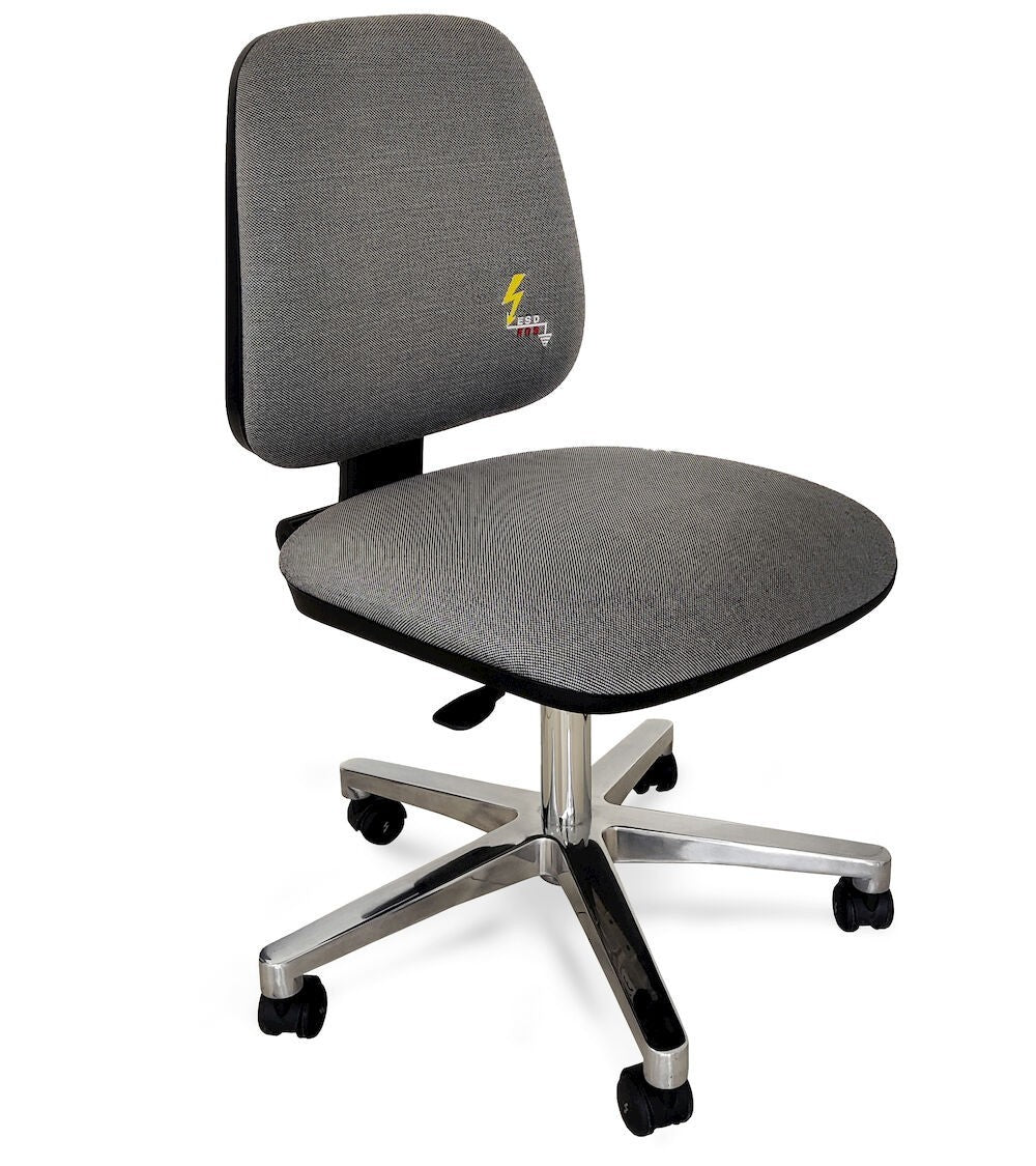 Antistatischer Arbeitsstuhl mit Rollen - Maße mm L=640 T=640 A=990
