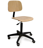 Wooden chair with wheels - dim. mm L=630 D=630 H=1035