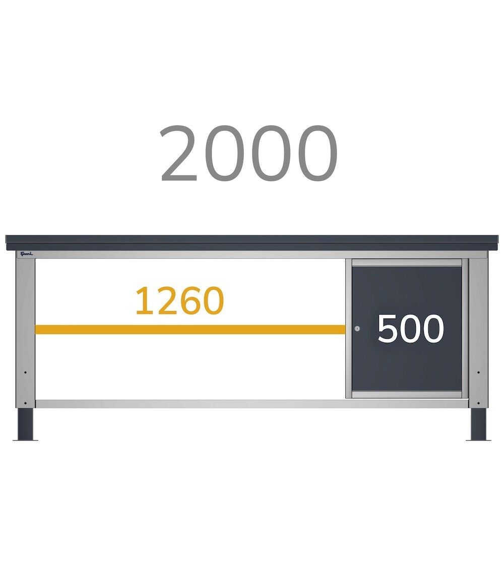 Half-top for benches, 1260x300x35 mm