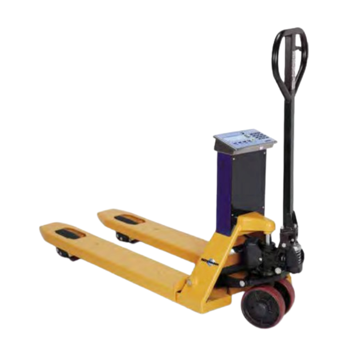 Manual weighing pallet truck