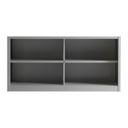 Sopralzo a giorno per armadio L 1500, 1800, 2000 mm - 1 ripiano mobile - bordi arrotondati