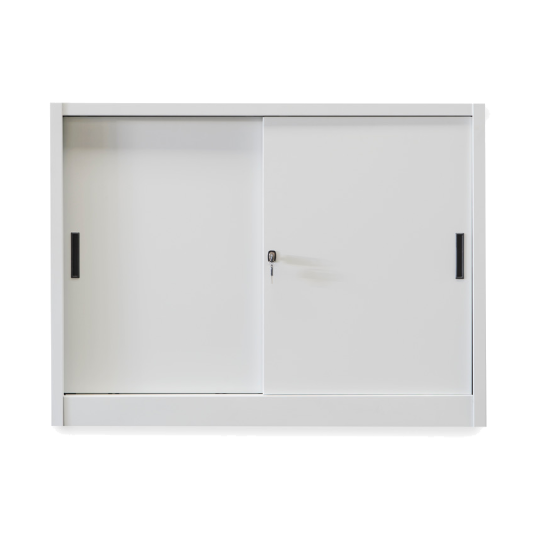 Upper section with sliding doors for wardrobe - 1 mobile shelf - rounded edges 