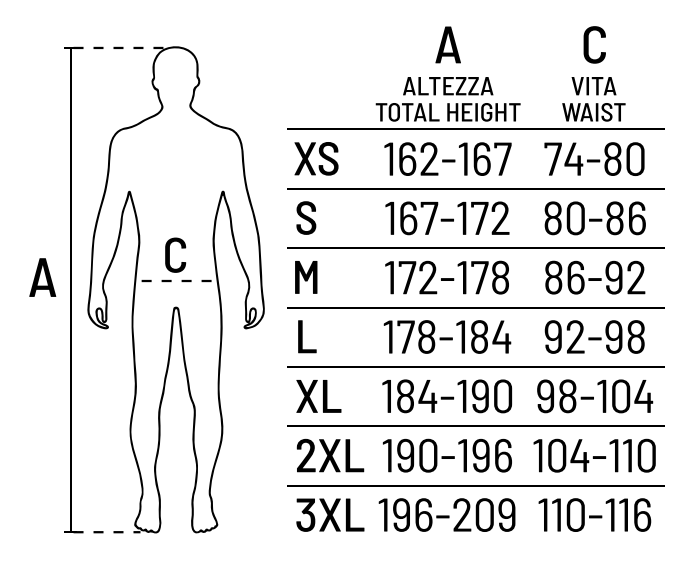 sparco guida taglie pantaloni