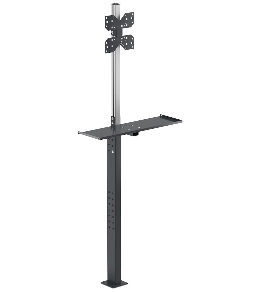 Vertikalständer mit Tastaturhalter und Monitorhalterplatte - Maße mm L=649 T=328 H=1859