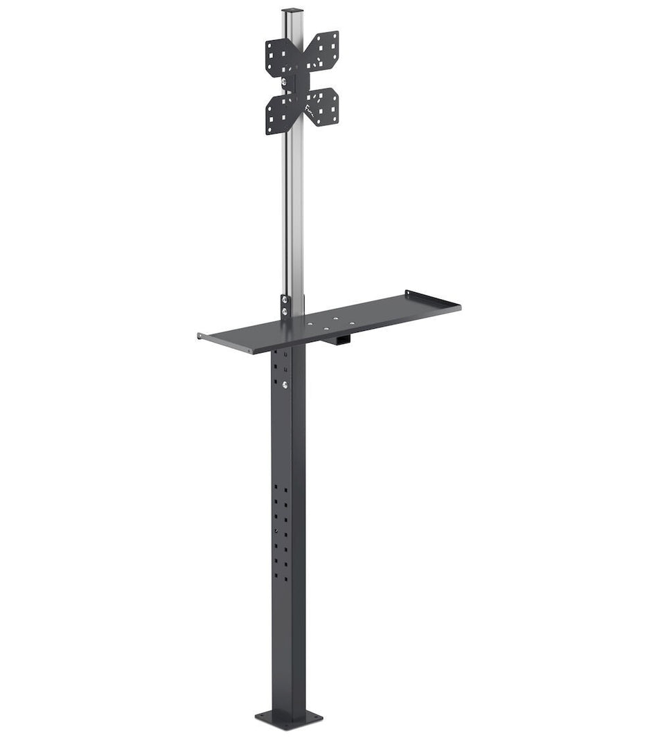 Montante verticale con porta tastiera e piastra porta monitor - dim. mm L=649 P=328 A=1859