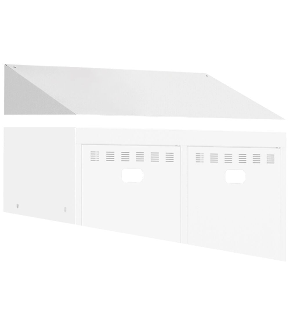 Additional sloping roof - dim. mm L=801 D=502 H=220