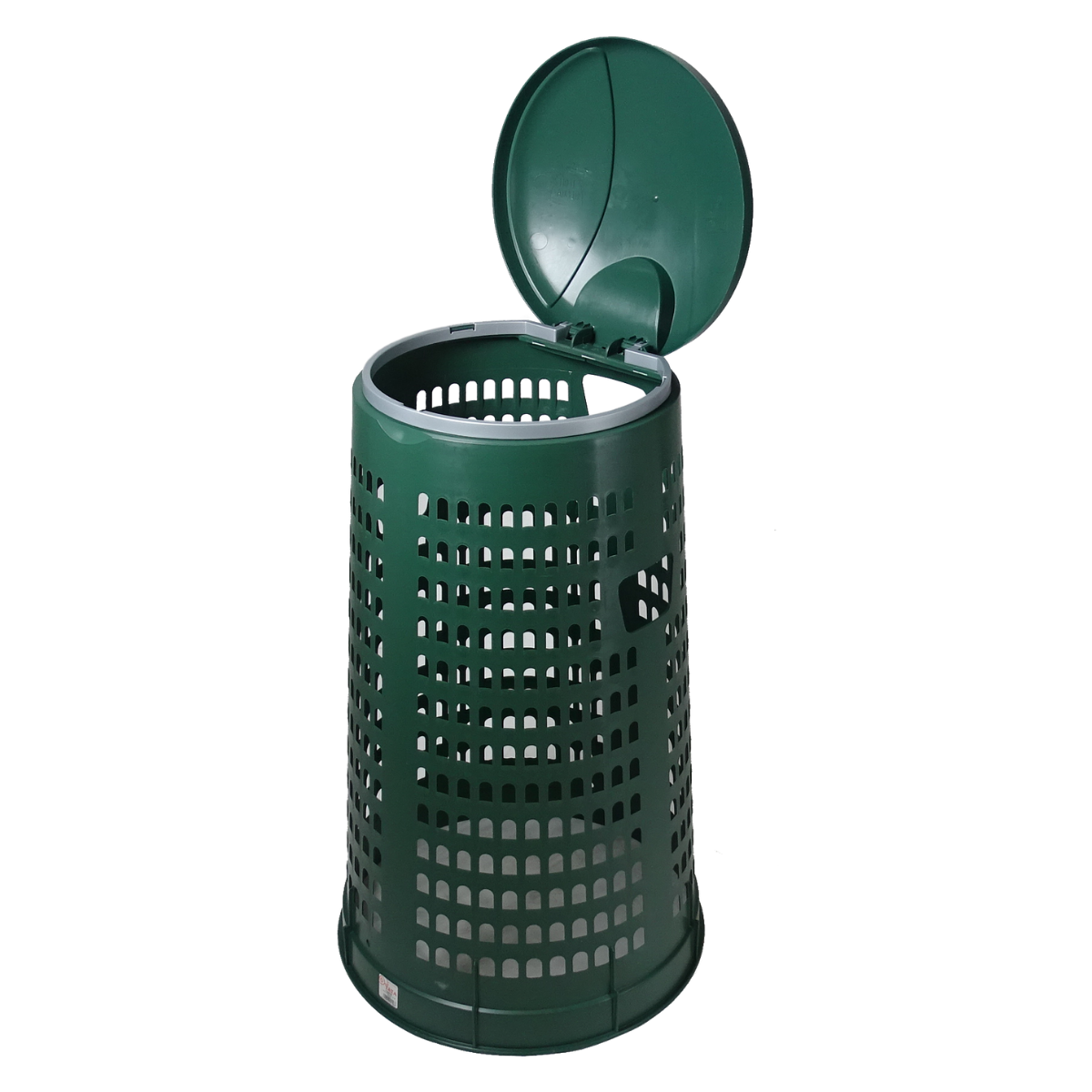 Bag holder stand with integrated lid and bag retainer - 110 Lt