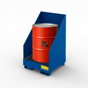 Vasca di raccolta con pareti paraspruzzi per 1 fusto da 200 LT